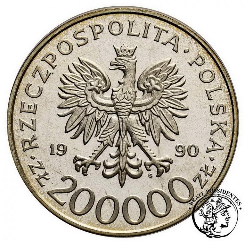 Polska III RP 200 000 zł 1990 Grot Rowecki st.L/L-