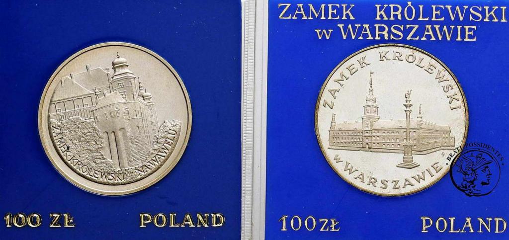 100 zł 1975 Zamek Królewski + 1977 Wawel st.L/L-