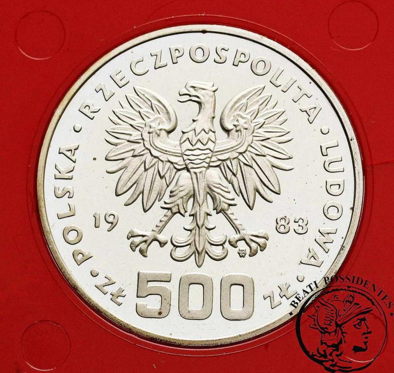 PRL PRÓBA Ag 500 złotych 1983 Sarajewo st.L