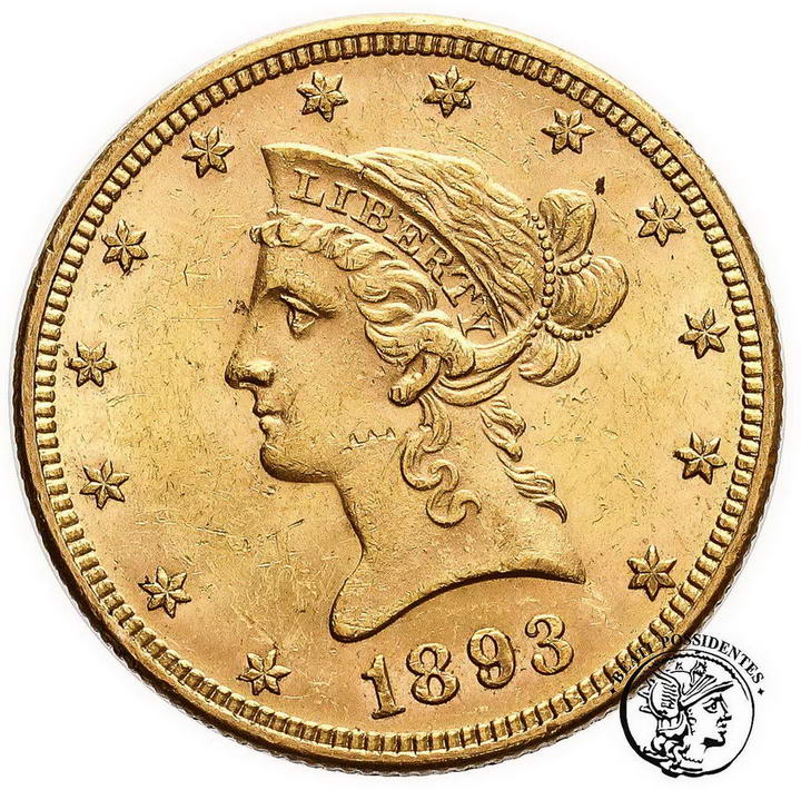USA 10 $ dolarów 1893 st. 1-