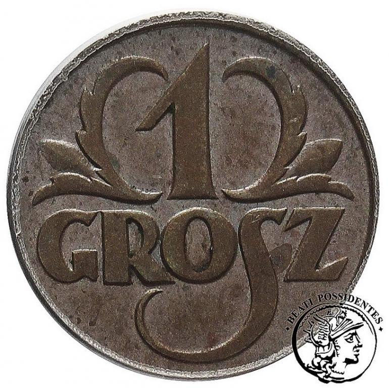 Polska II RP 1 grosz 1925 PCGS MS63 BN