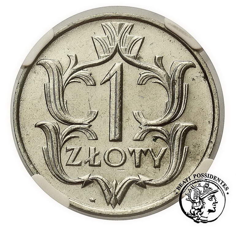 Polska II RP 1 złoty 1929 NGC MS63
