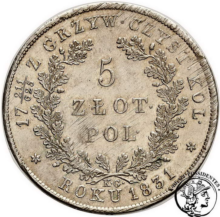 Polska Powstanie Listopadowe 5 złotych 1831 st.2