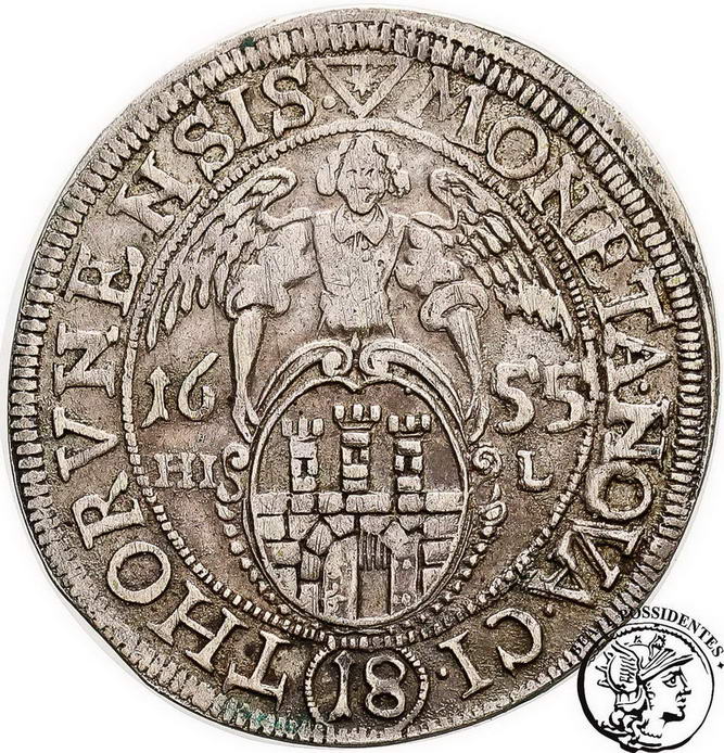 Polska Jan Kazimierz ort 1655 Toruń st.3/3+