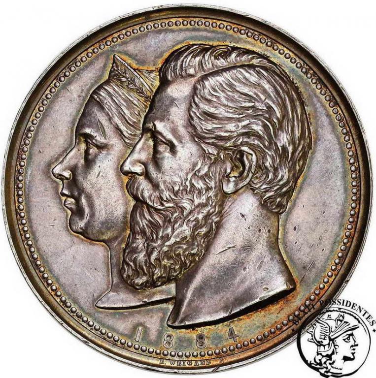 Niemcy medal 1884 Prusy SREBRO st.2