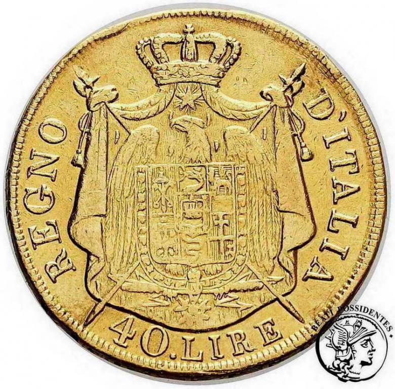 Włochy Napoleon I 40 Lirów 1808 M st.4