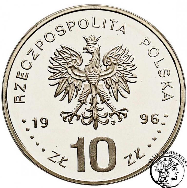 10 złotych 1996 Zygmunt II August półpostać st.L