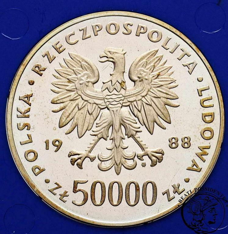 Polska PRL 50000 złotych 1988 Józef Piłsudski st.L