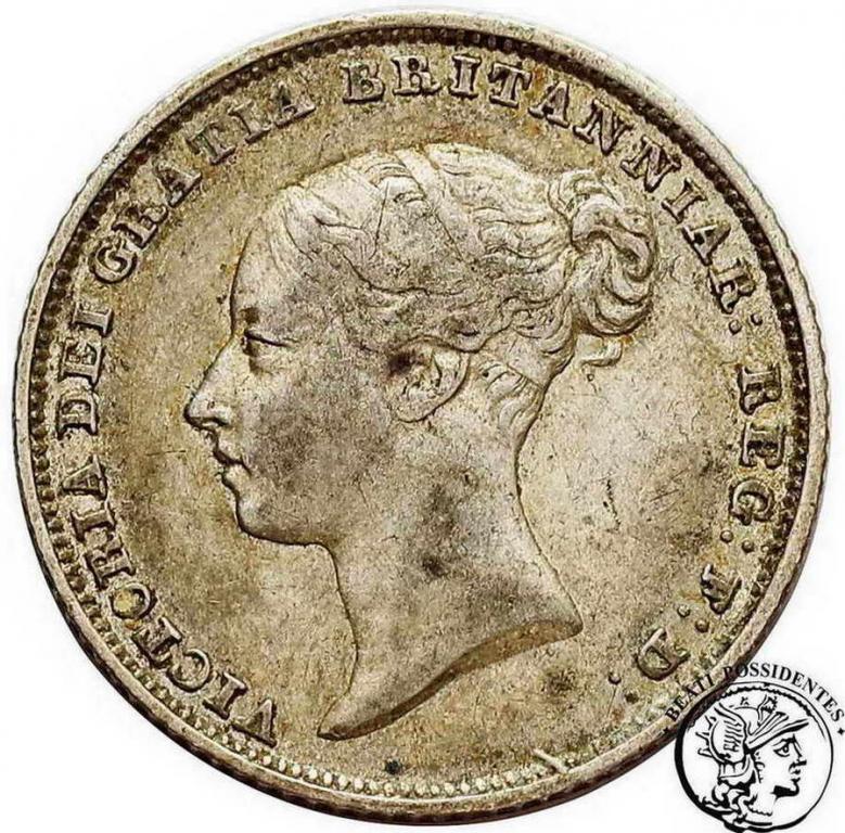 Wielka Brytania Victoria 6 Pensów 1838 st.3+