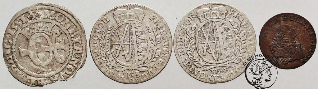Niemcy Prusy drobne monety srebrne 4 szt. st.4