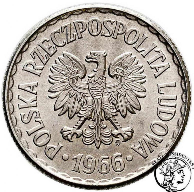 Polska PRL 1 złoty 1966 st.1/1-