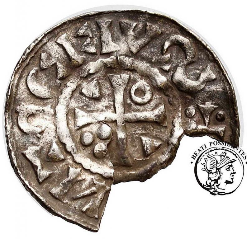 Niemcy średniowiecze denar X/XI w. ułamany st.4