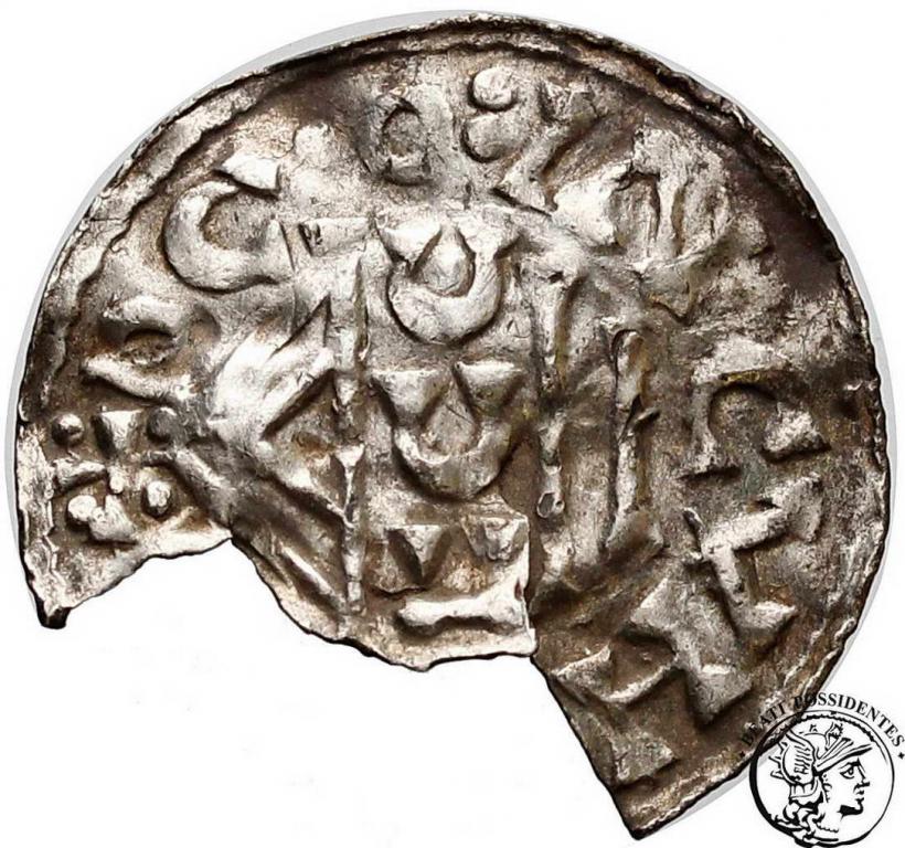 Niemcy średniowiecze denar X/XI w. ułamany st.4