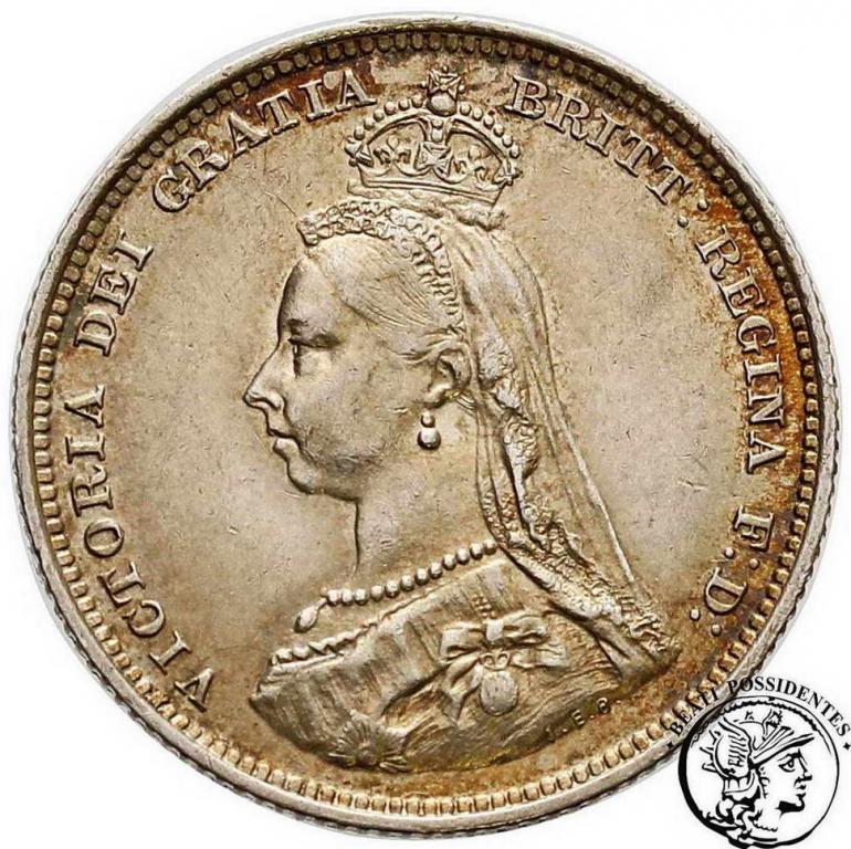 Wielka Brytania Victoria 1 shilling 1887 st.1-