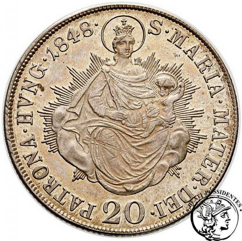 Węgry 20 Kreuzer 1848 B st.2