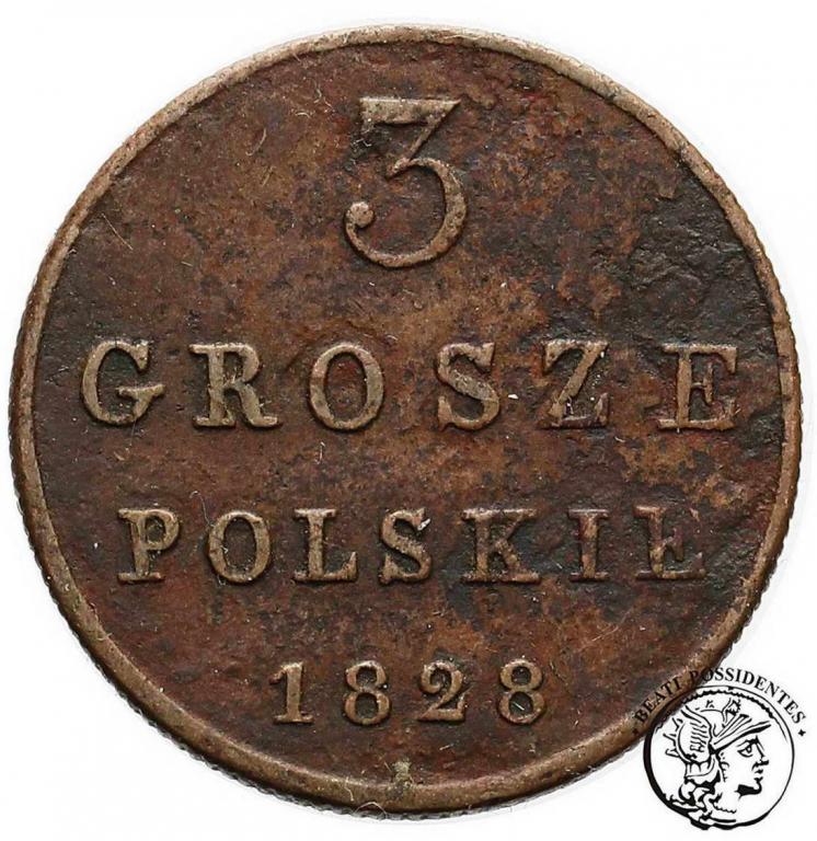Polska Mikołaj I 3 grosze 1828 st.3-