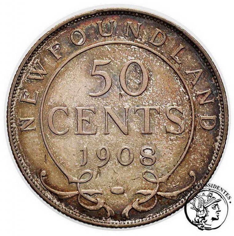 Kanada New Foundland 50 centów 1908 st.3
