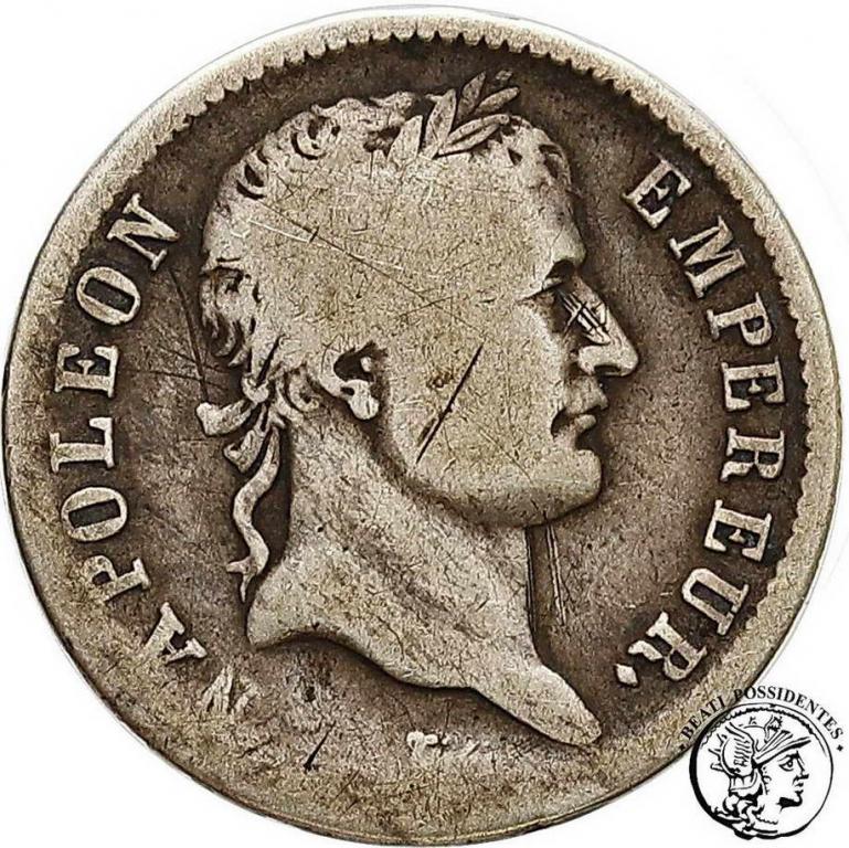 Francja Napoleon I 1 frank 1808 A (Paris) st.3-/4