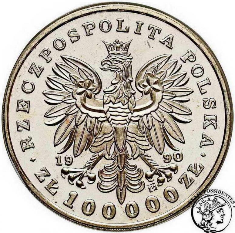 100 000 złotych 1990 Kościuszko Mały Tryptyk st.L-