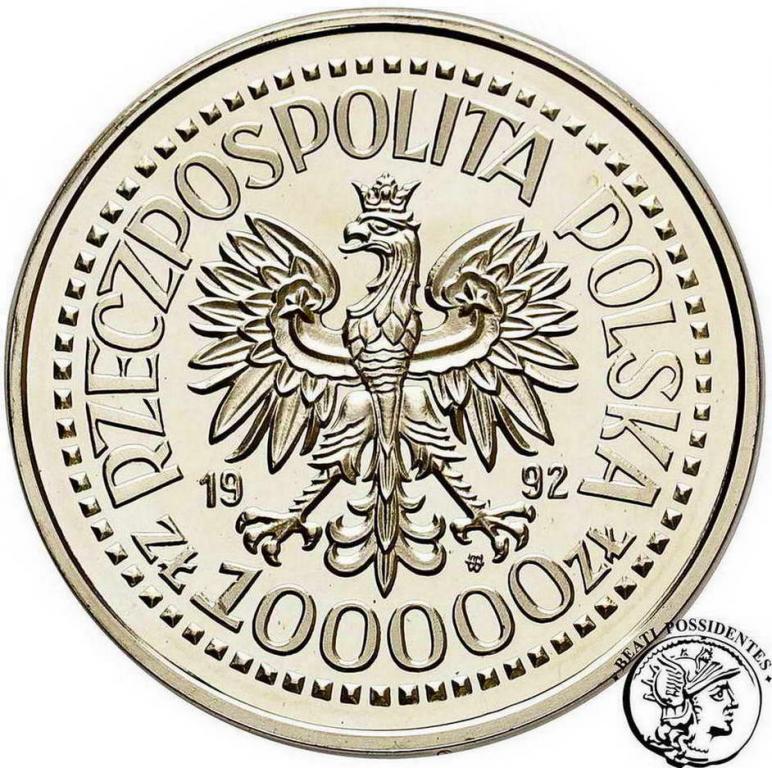 Polska III RP 100 000 złotych 1992 Korfanty st.L