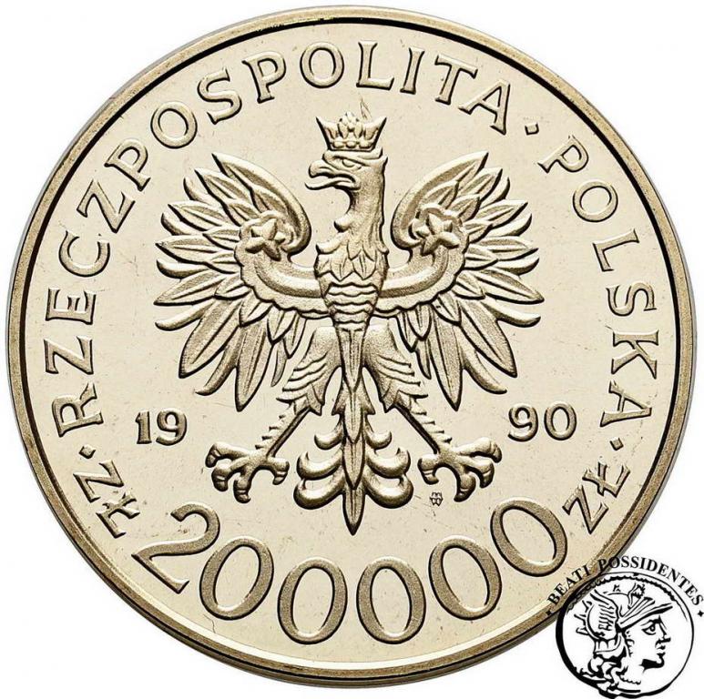 Polska III RP 200 000 zł 1990 Grot Rowecki st.L-
