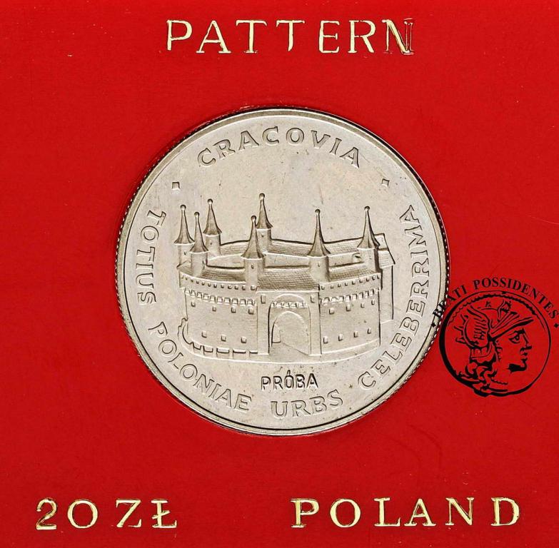 Polska PRL PRÓBA CuNi 20 złotych 1981 Barbakan stL