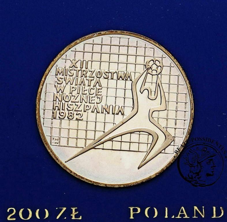 Polska PRL 200 złotych 1982 FIFA Hiszpania st.L-