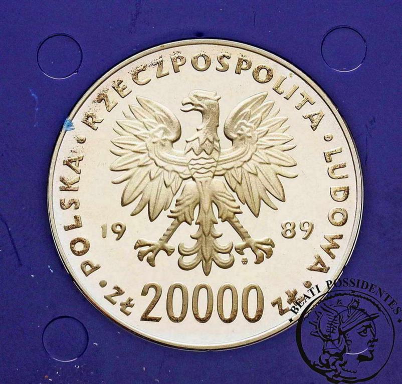 PRL 20 000 złotych 1989 FIFA Włochy 1990 st.L