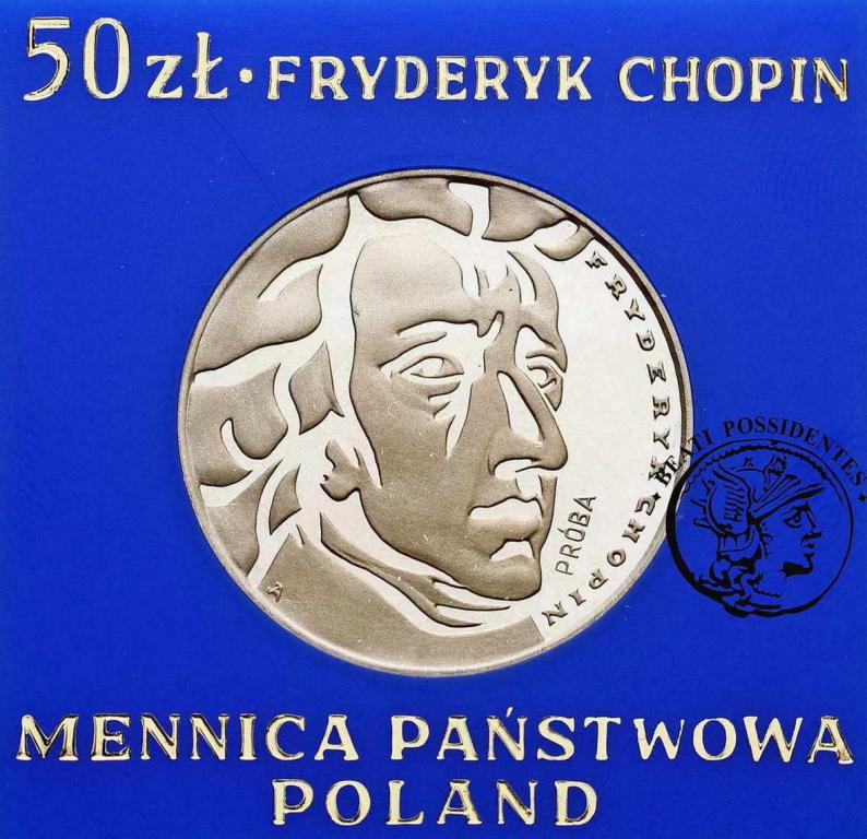 PRÓBA SREBRO 50 złotych 1972 Chopin st. L