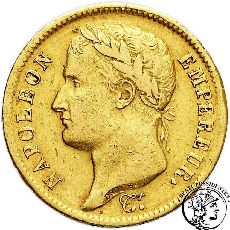 Francja Napoleon I 40 franków 1810.W Lille st.3
