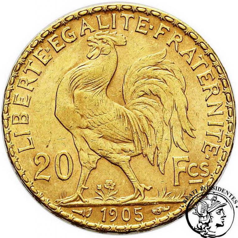 Francja III Republika 20 franków 1905 A Paris st.2