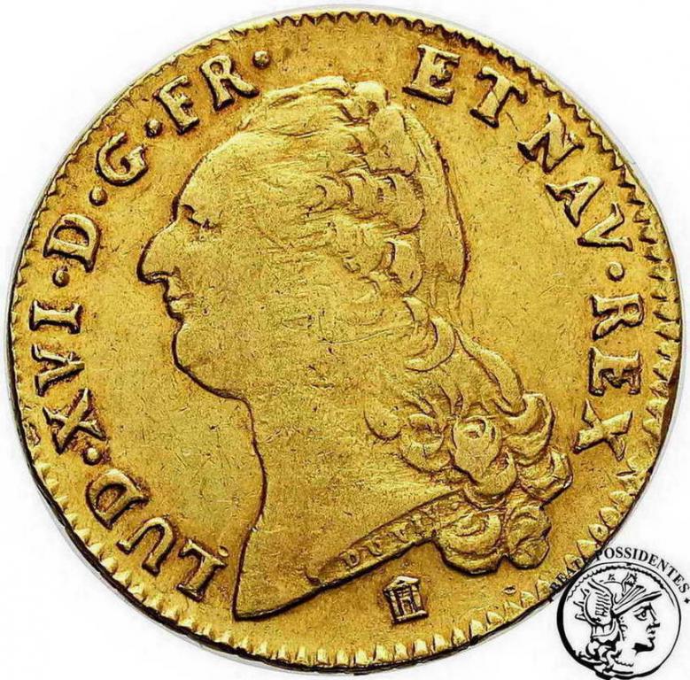 Francja Ludwik XVI 2 Louis d'or 1786 K st.3+
