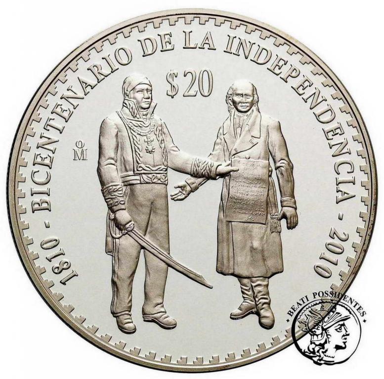 Meksyk 20 Pesos 2010 (2 oz Ag) SREBRO st.L