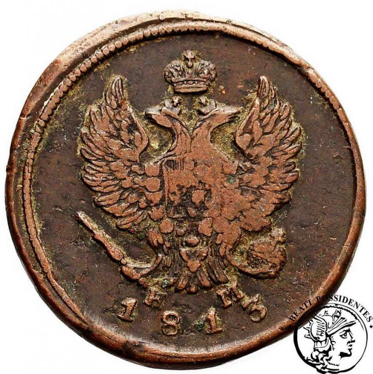 Rosja 2 kopiejki 1813 NM / EM Alexander I st.3-