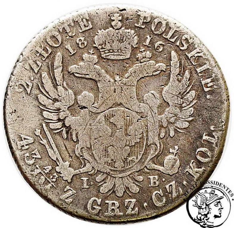Polska 2 złote 1816 IB Alexander I st.4