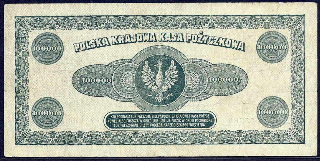 Polska 100 000 marek polskich 1923 seria A st.3-
