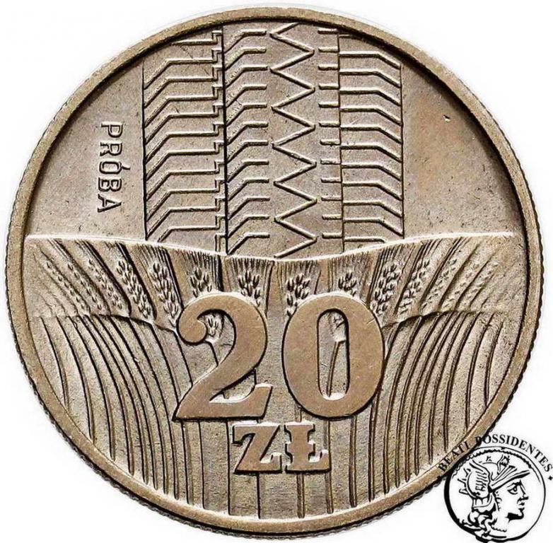 PRÓBA CuNi 20 złotych 1973 wieżowiec st.1