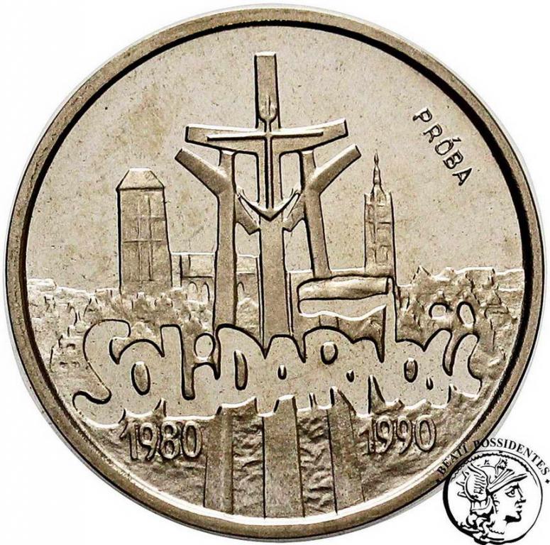 PRÓBA Nikiel 20 000 zł 1990 Solidarność st.L