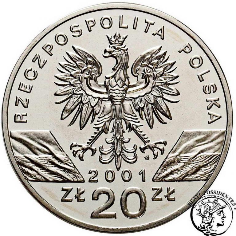 Polska III RP 20 złotych 2001 paź królowej st.L-