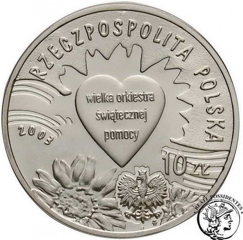 III RP 10 złotych 2003 WOŚP st. L