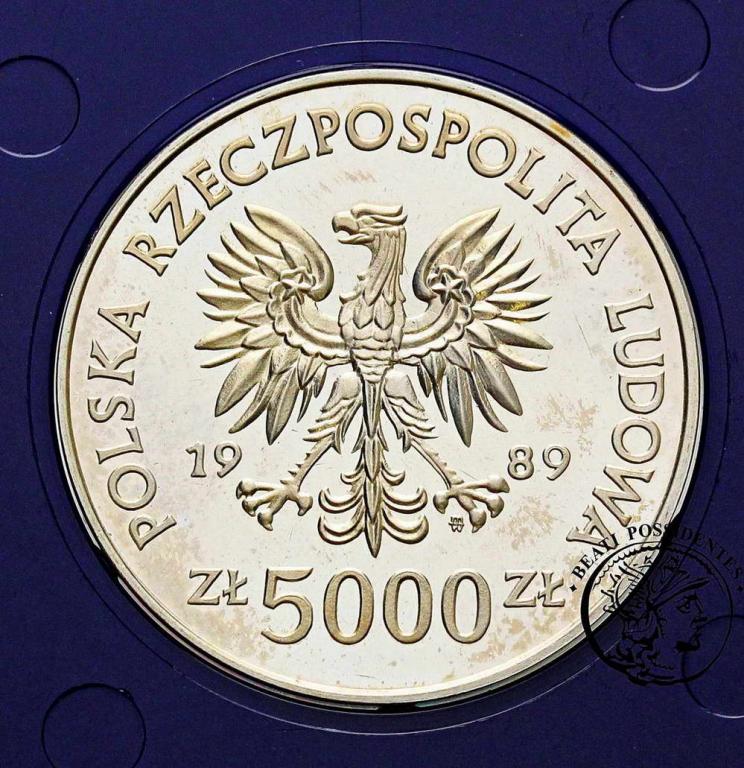 Polska PRL 5000 złotych 1989 Toruń Kopernik stL/L-