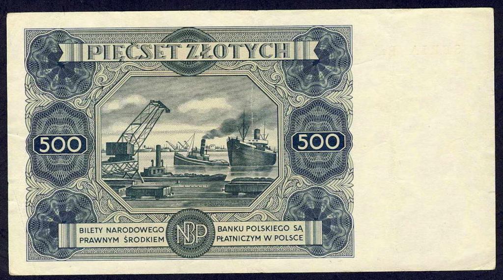 Polska 500 złotych 1947 R2 st.3