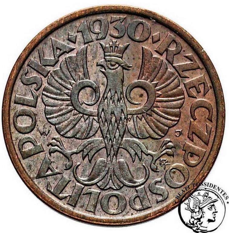 Polska II RP 1 grosz 1930 st. 2+