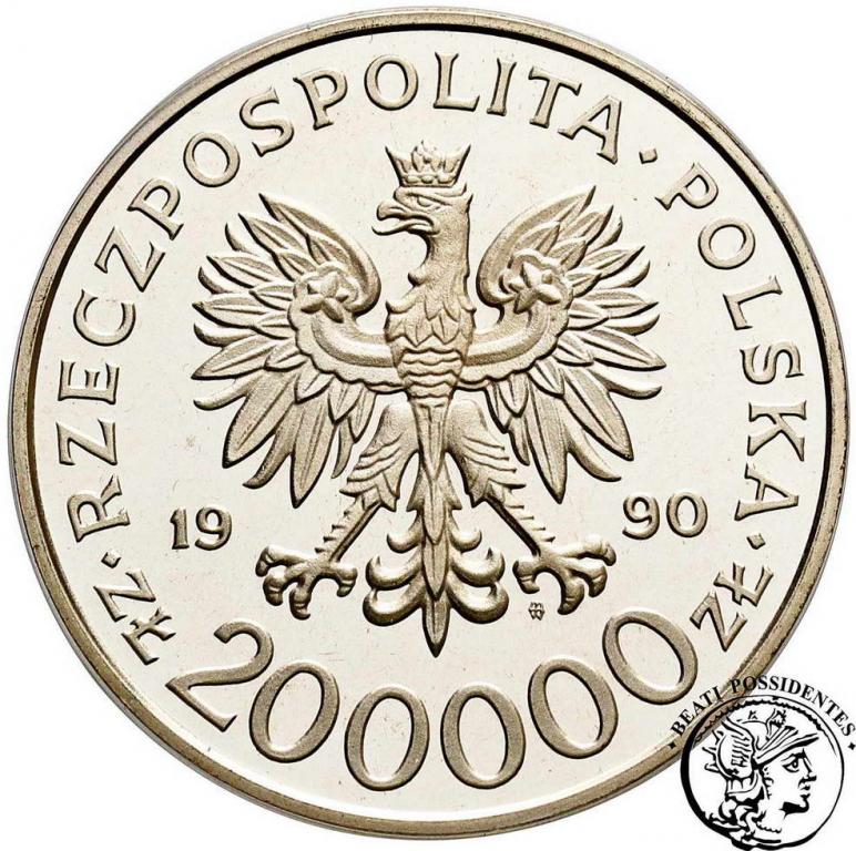 Polska III RP 200 000 zł 1990 Grot Rowecki st.L-