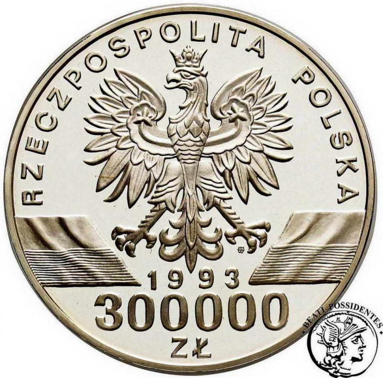 Polska III RP 300 000 złotych 1993 Jaskółki st.L-