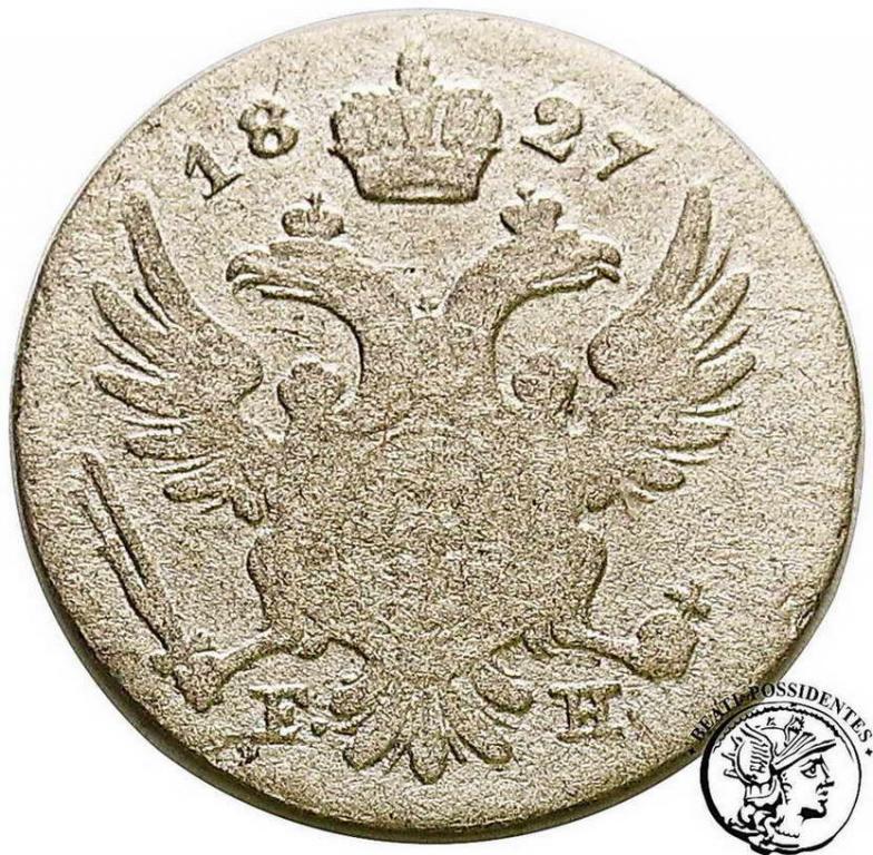 Polska 5 groszy 1827 FH Mikołaj II st.3-