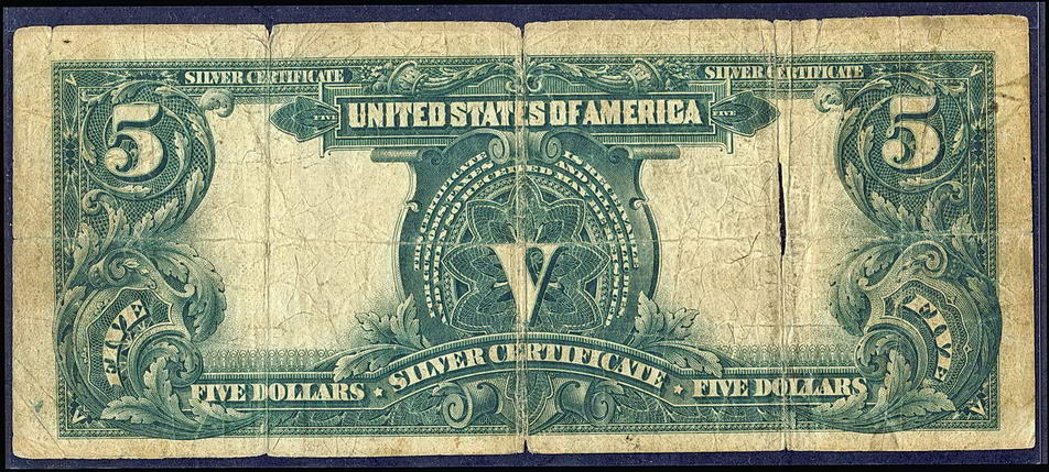USA 5 dolarów 1899 silver certificate st. 6