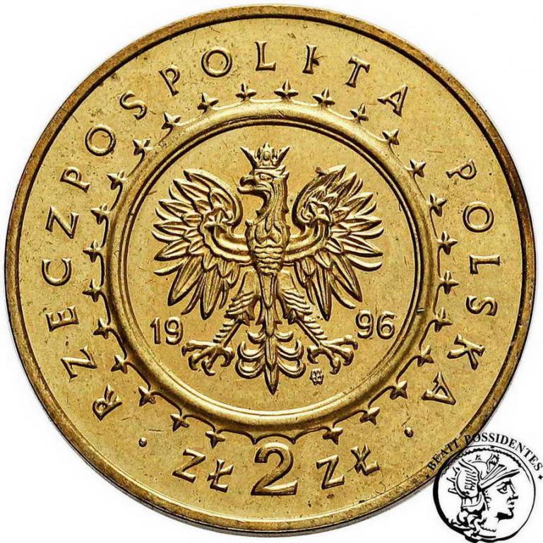 Polska III RP 2 złote 1996 Lidzbark Warmiński st2+
