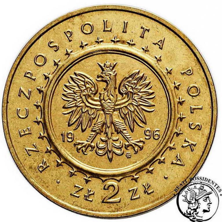 Polska III RP 2 złote 1996 Lidzbark Warmiński st2+