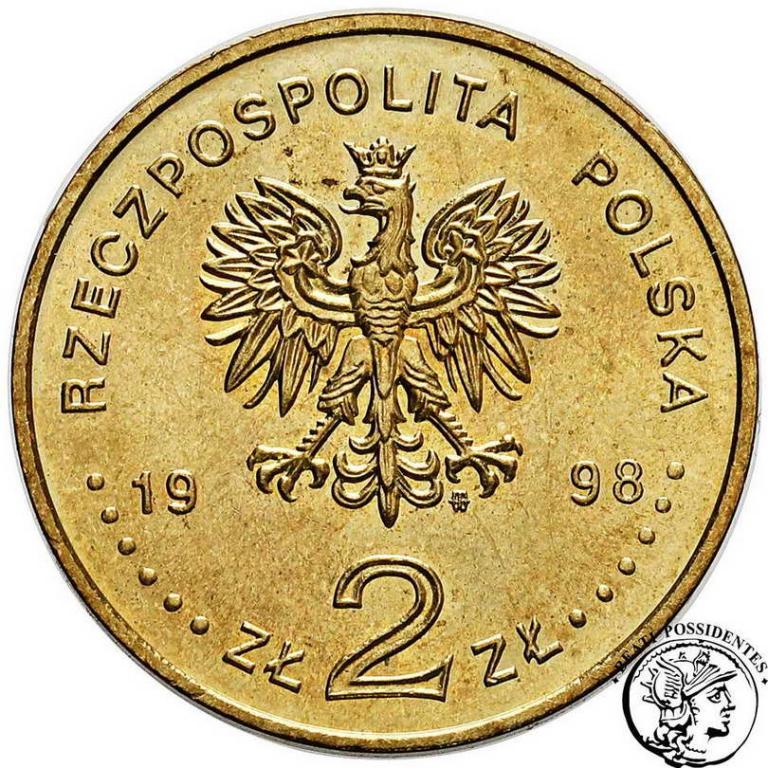 Polska III RP 2 złote 1998 Mickiewicz st. 1-/2+